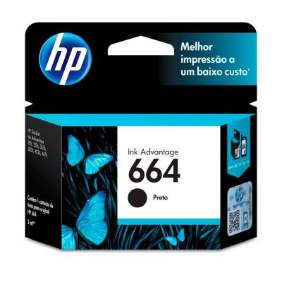 CARTUCHO ORIGINAL HP 664 PRETO