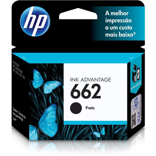 CARTUCHO ORIGINAL HP 662 PRETO