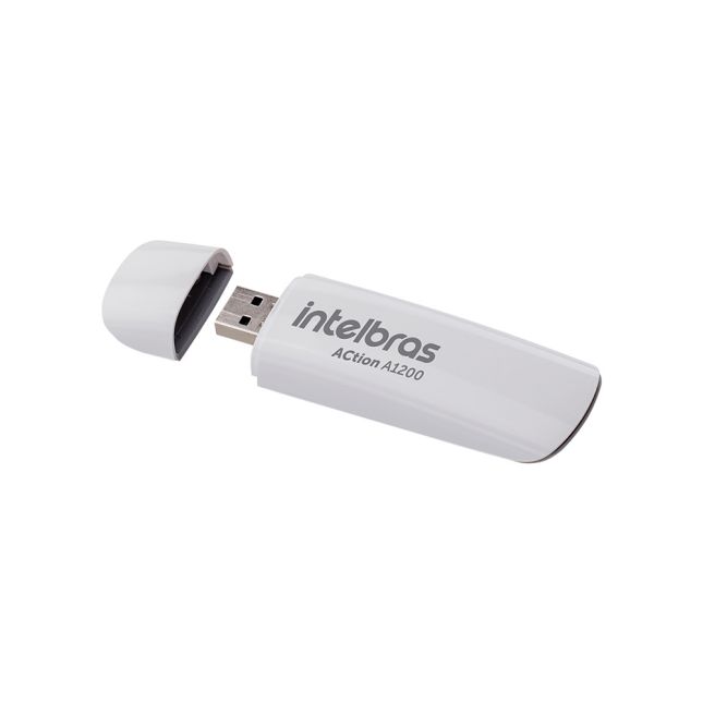 ADAPTADOR WIRELESS UBS INTELBRAS ACTION A1200 DUAL BAND AC 1200